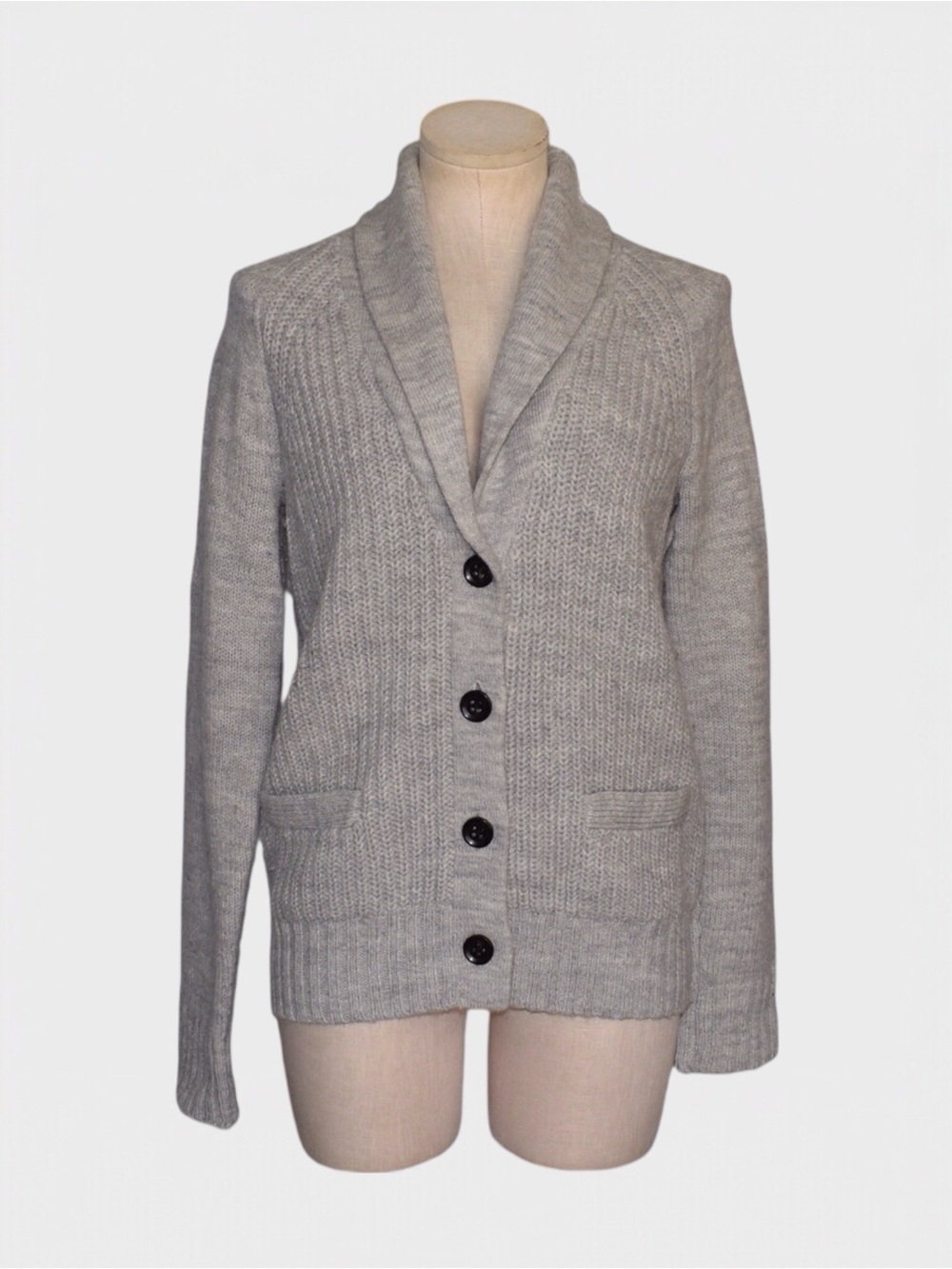 J Crew Alpaca Wool Blend Shawl Collar Button Cardigan Sweater